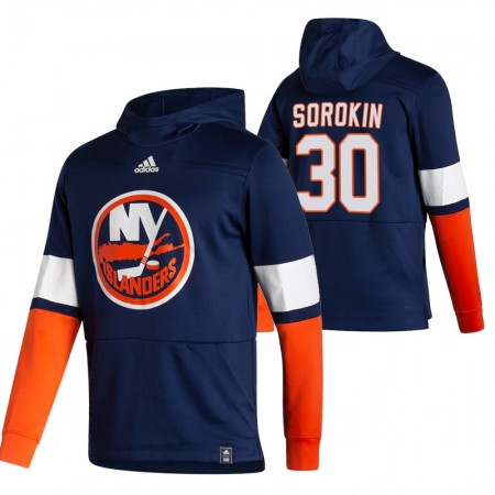 New York Islanders Ilya Sorokin 30 2020-21 Reverse Retro Hoodie Sawyer - Mannen